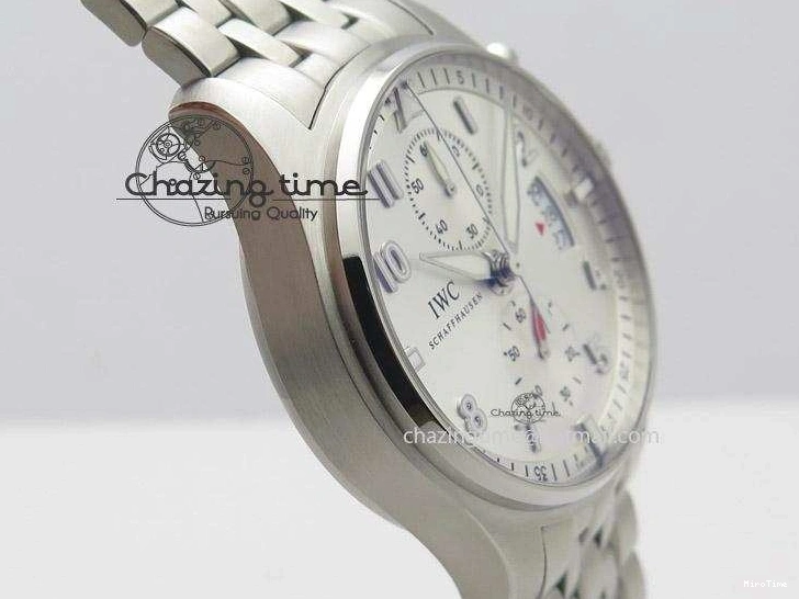MIROTIME 0118 Pilot Chrono SS IW387809 ZF 1:1 Best Edition Silver Dial On SS Bracelet A Trendsetting 7327